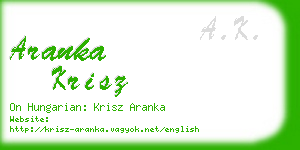 aranka krisz business card